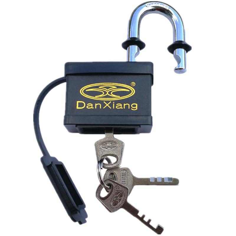 60mm Waterproof Padlock Outdoor Black Rubber-coated Safety Locks Warehouse Door Padlock Rainproof Lock with 3 Keys