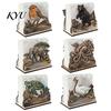 Durable Wood Napkin Caddy for Parties Rustic Wooden Holder, Octopus/Bird/Goose/Turtle/Black Bear/Elephant Pattern, Compact Tissue Unique Gift Teachers