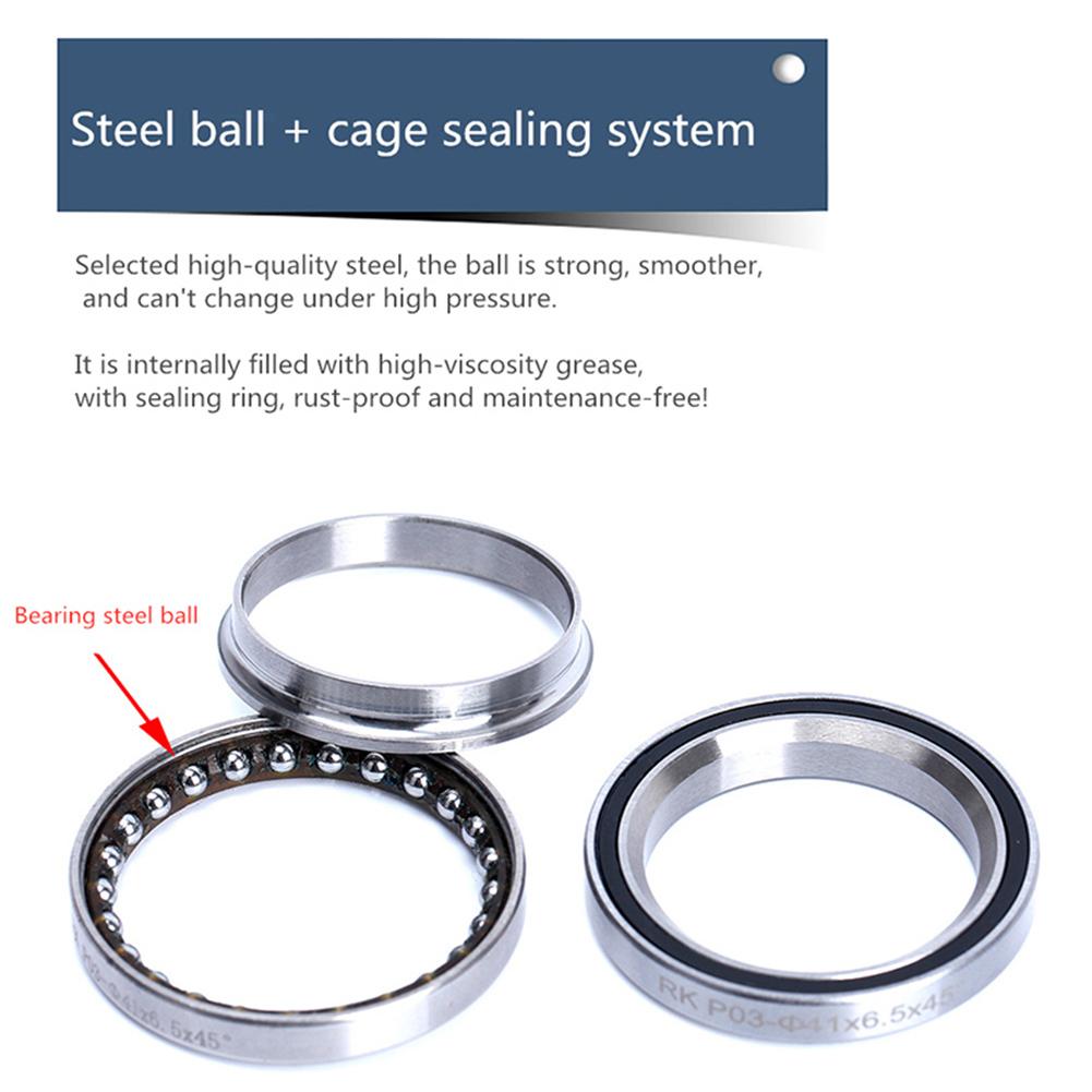 Bike Headset Bearings 41.8/47/49/52mm Anti-rust Road Bicycle Headset Bearing Repair Accessories