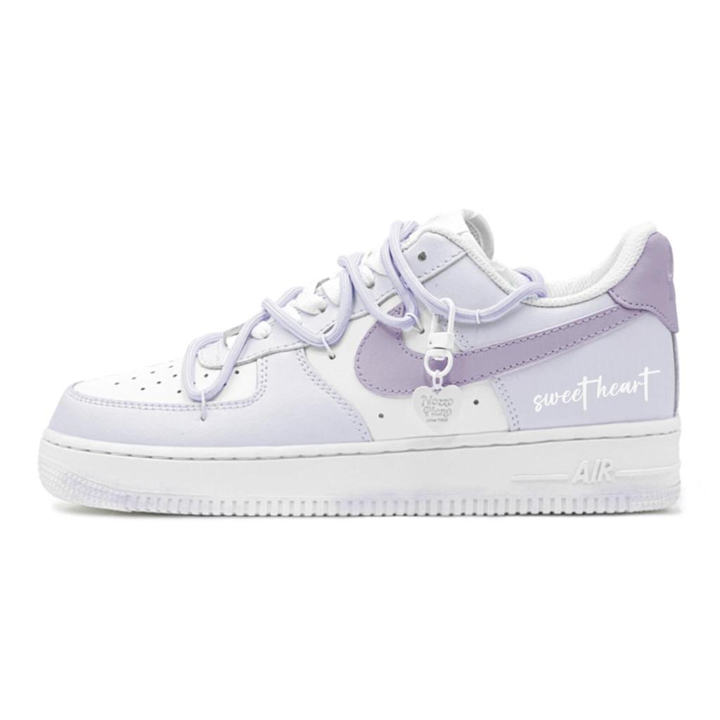 Nike Air Force 1 Low top Skateboard Shoes Women's White Purple DH2920-111(TeamS-S-BOX)