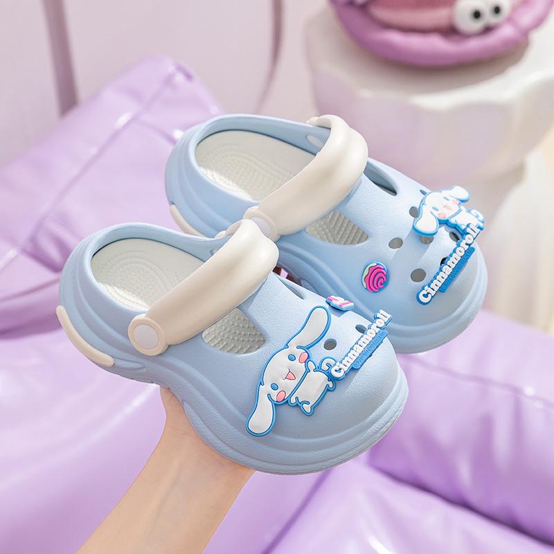 Cartoon Cute Squishy Summer Sandals for Girls - Two-Way Hole Shoes