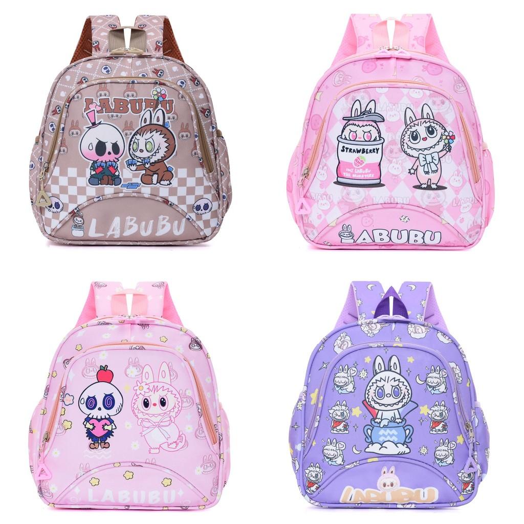 Kid Stylish Cartoon Backpack With Durable Fabric Colorful Pattern Zipper Closure