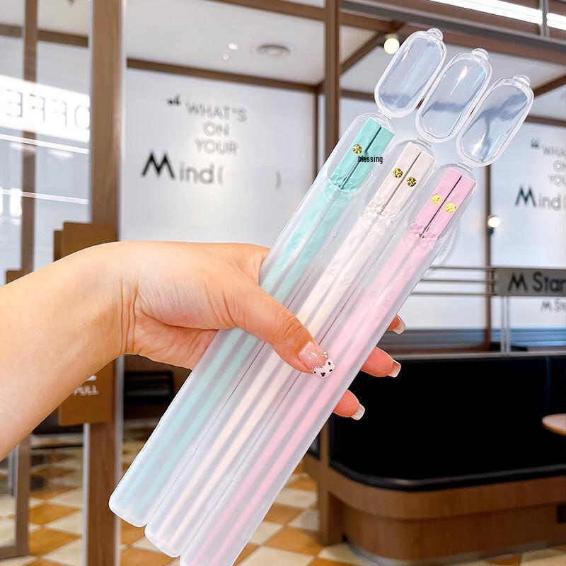 RuHan Luxury Portable Alloy Chopsticks Set with Case