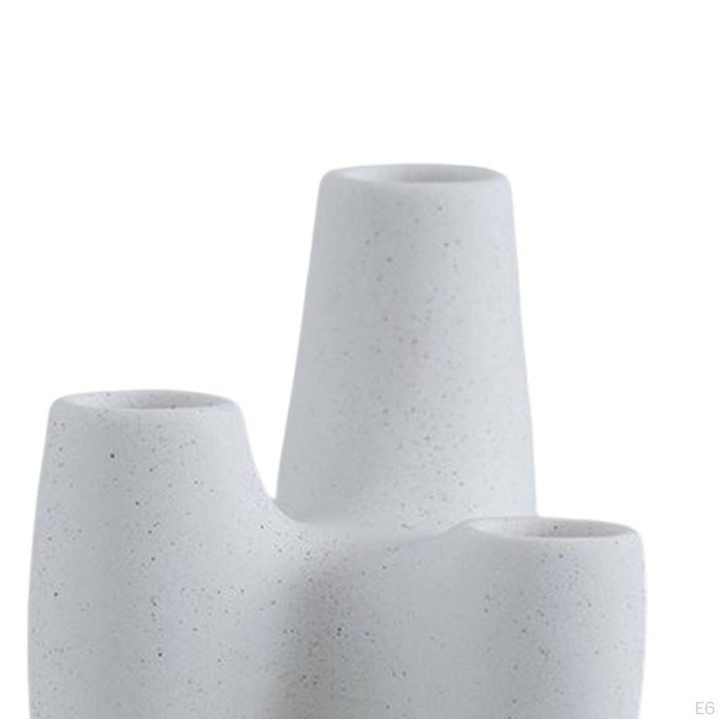 Minimalism White Color Ceramic Vase Table Centerpiece Art Flower for Dining Room Wedding Decor