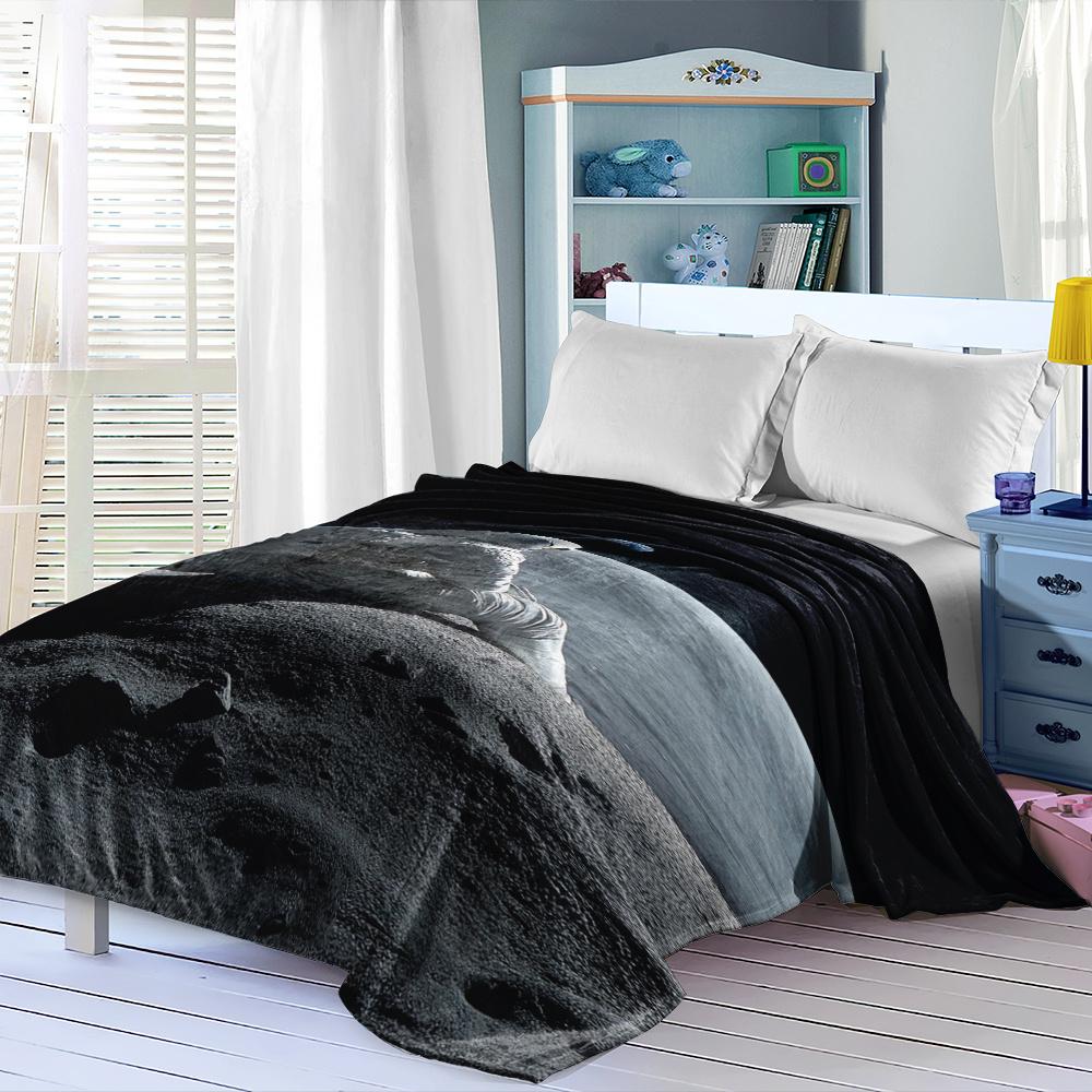 Exploring the cosmic patterns Flannel printed blanket suitable for all seasons suitable for living room office sofa and travel