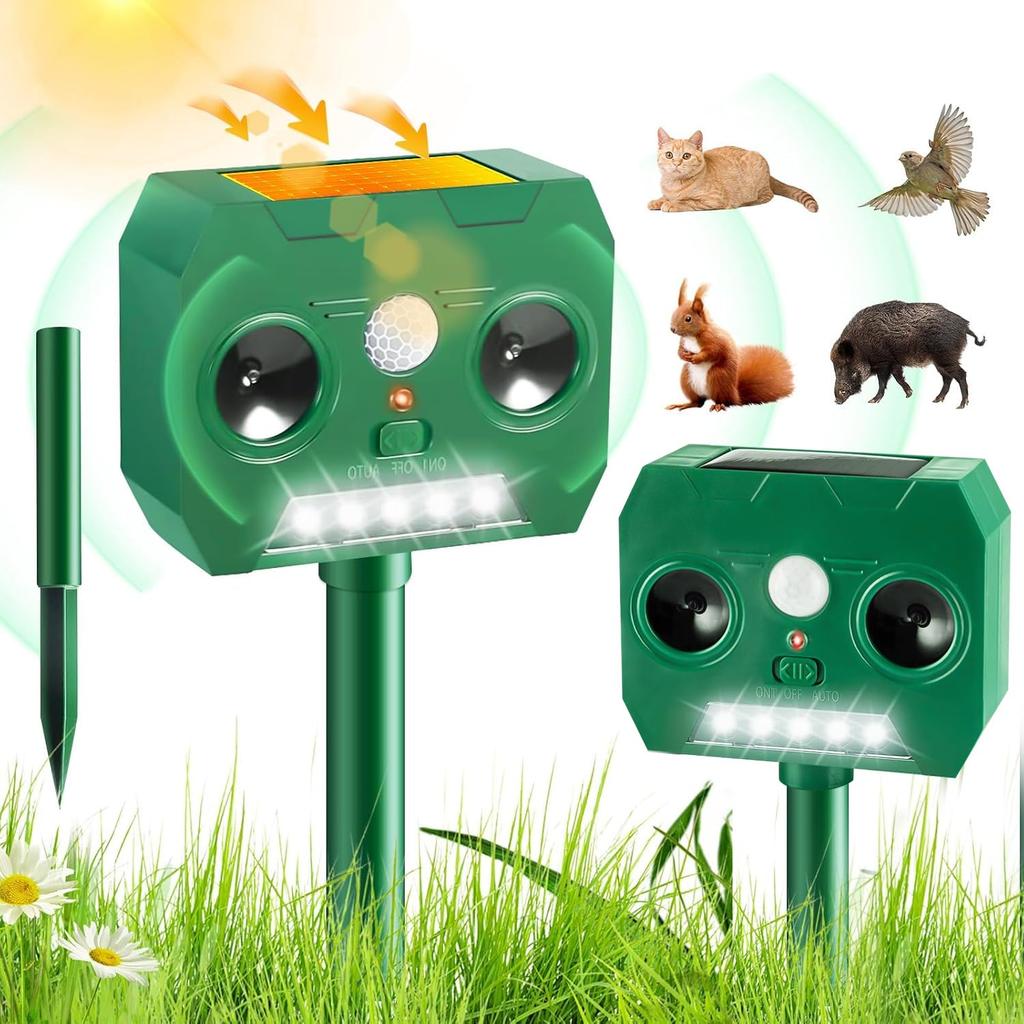 Latest Cat ZOUXO Ultrasonic Cat Popular Animal Highly Dog and Bird Powerful LED Infrared Dual Ultrasonic Solar Long Standby IP65 Waterproof and 12m
