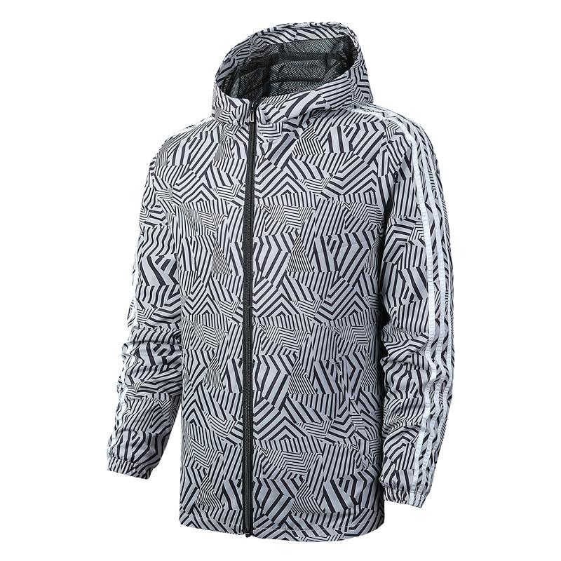 Chaqueta de Primavera y Otoño para Hombre Chaqueta Casual Fina Cortavientos con Capucha Chaqueta Deportiva para Exterior para Hombre