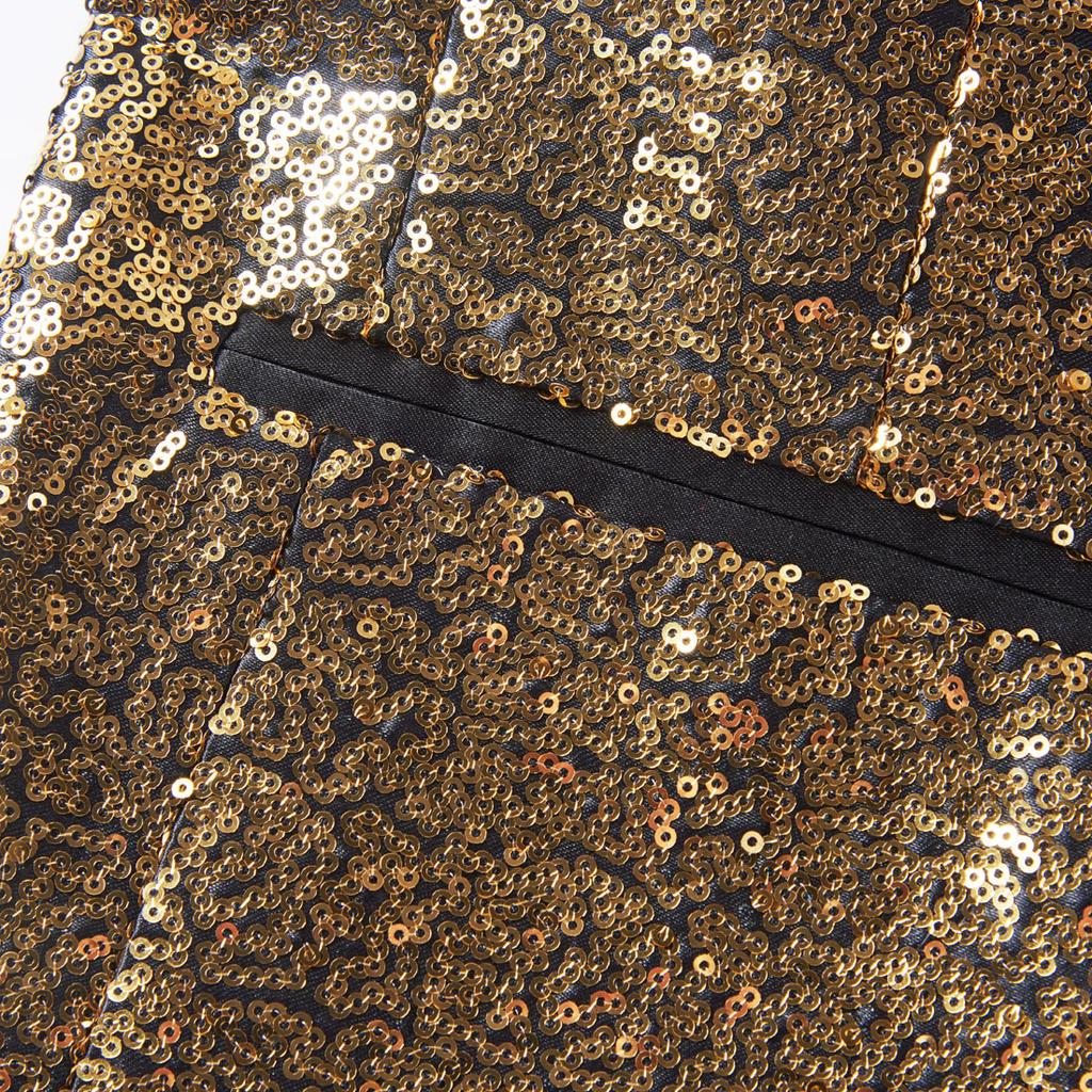 PYJTRL Pánská móda s postupnou změnou barvy lesklý flitrový oblek bunda se zapínáním na límec