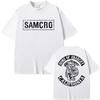 Sons of Anarchy SAMCRO Double Sided Print T Shirts Streetwear Men Womnen Harajuku Brand Design Tees Tops New Summer Loose Tshirt
