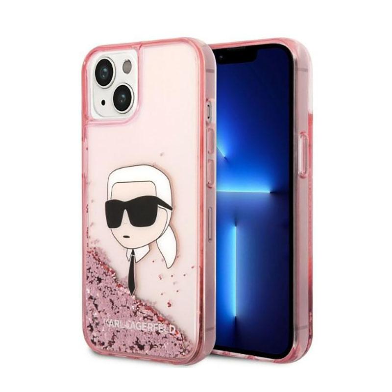 Karl Lagerfeld Liquid Glitter Nft Karl's Head - Etui Iphone 14 Plus (Różowy)