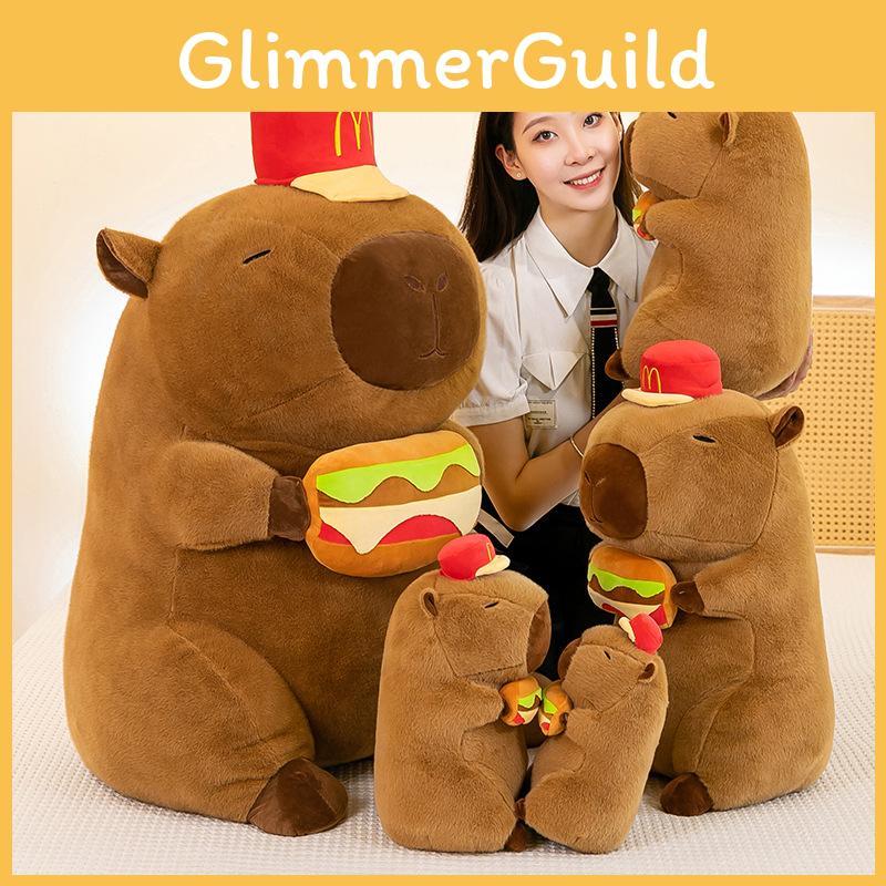 Corp Capybara Mcdonalds Hamburger Plush Toy Stuffed Animal Doll Kids Gifts