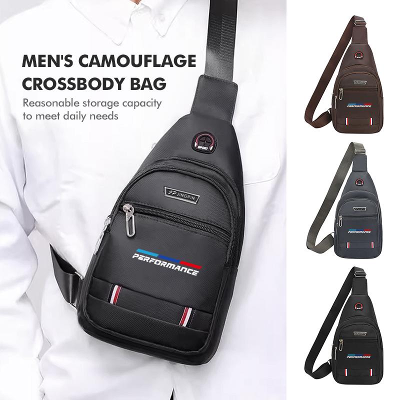 EYAG3 Car Logo Camouflage Men Slanted Shoulder Bag Chest Crossbody Storage Bag For BMW 1 3 5 Series X1 X3 X4 X5 X7 G20 G38 F20 F39 F48