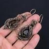 Smoky Topaz Earrings, 999 Copper Wire Wrapped Earrings, Handmade Gemstone Jewelry Earrings For Memorial Day