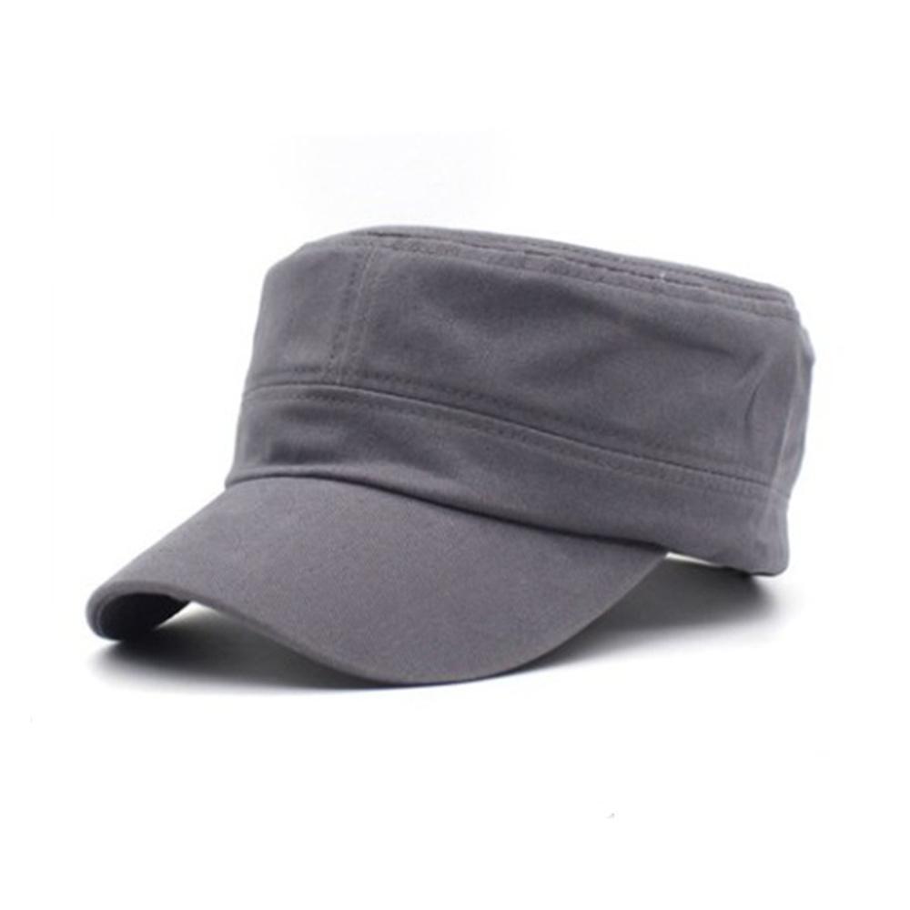 

Men Women Outdoor Travel Sun Visor Cotton Hat Unisex Adjustable Classic Plain Flat Vintage Army Hats Cadet Military Patrol Cap