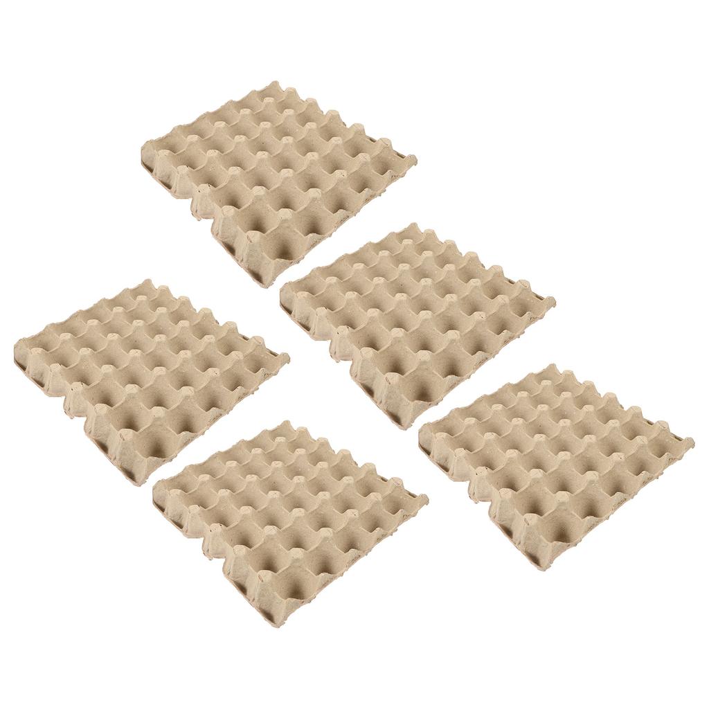 5 Pcs Egg Tray Reusable Protective Case Chicken Empty Carton Bulk Paper Pulp Cartons