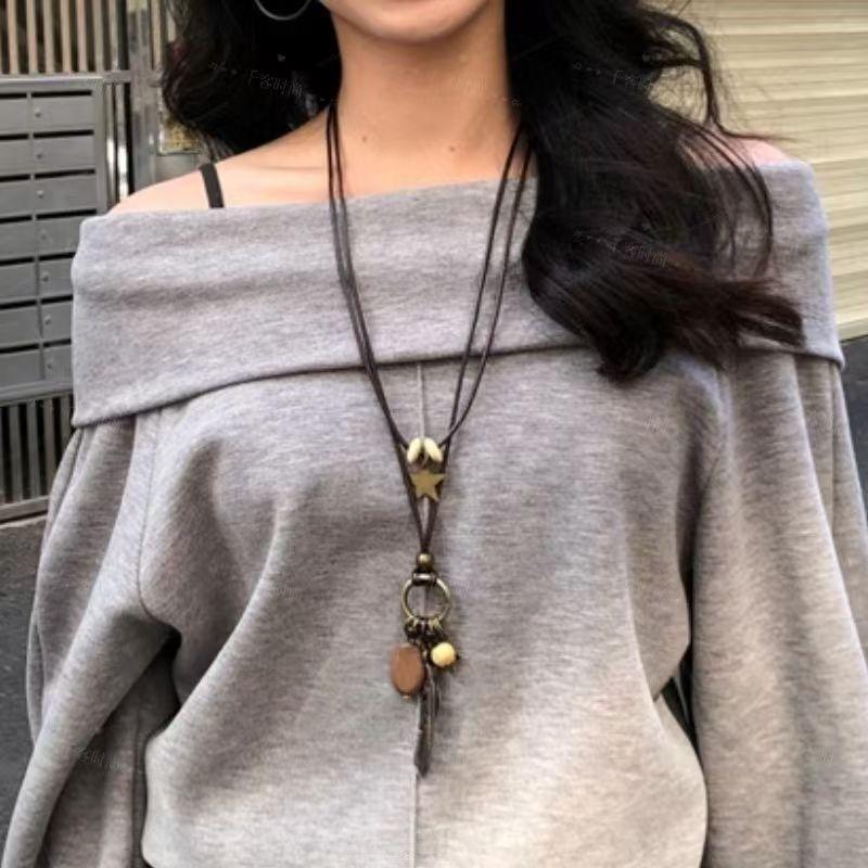 Ozean Patrick Star Lange Halskette Damen Nische Vintage Vielseitige Pulloverkette Hals