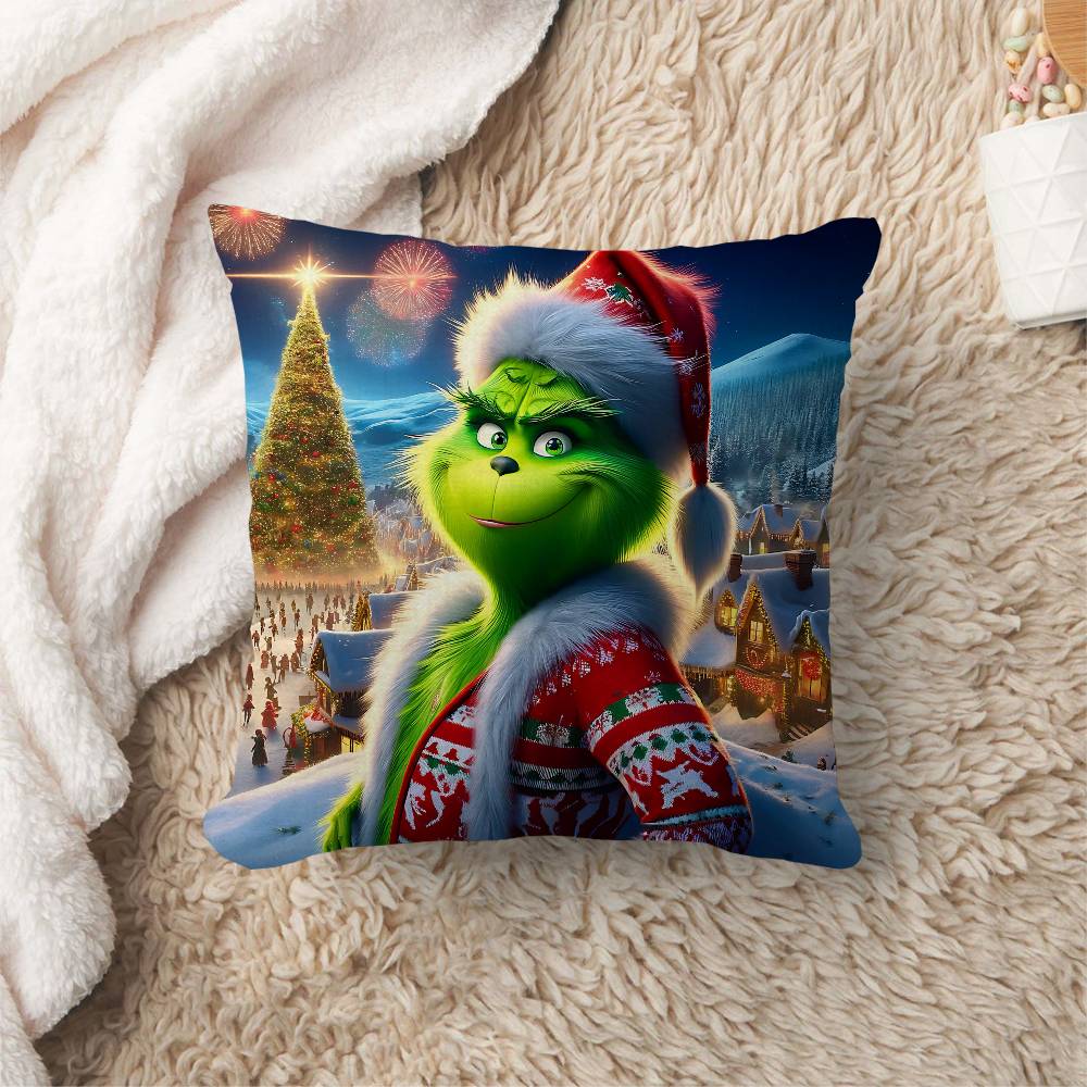 Film The G-Grinch C-Christmas Cushion Cover Polyester Sofa Cushions Decorative Throw Pillows Home Decoration Pillowcover