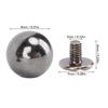 50set Heavy Duty Multifunctional Ball Rivet Kits Screw Back 8mm Round Rivet Sets Decorative Rivet Accessories For Handcraft