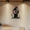 2D Wolf Head Metal Wall Art Laser Cut Iron Rustic Modern Decor Outdoor Home Wall Decor Ideal Gift