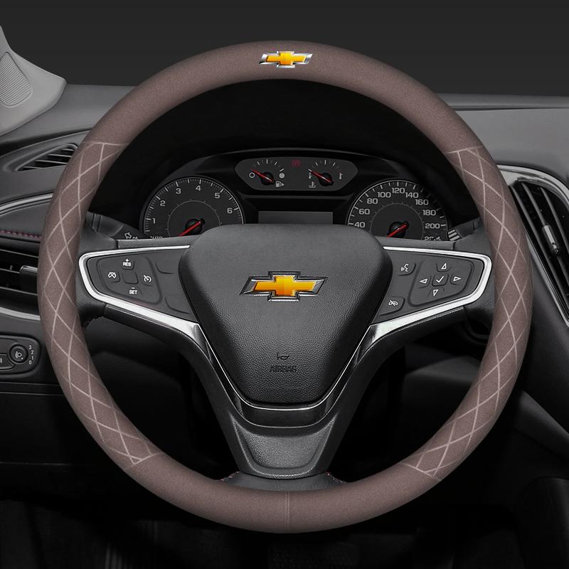 Suede Car Steering Wheel Cover Breathable Non Slip Accessories For Chevrolet Cruze Sonic Silverado Trax Camaro Captiva Equinox