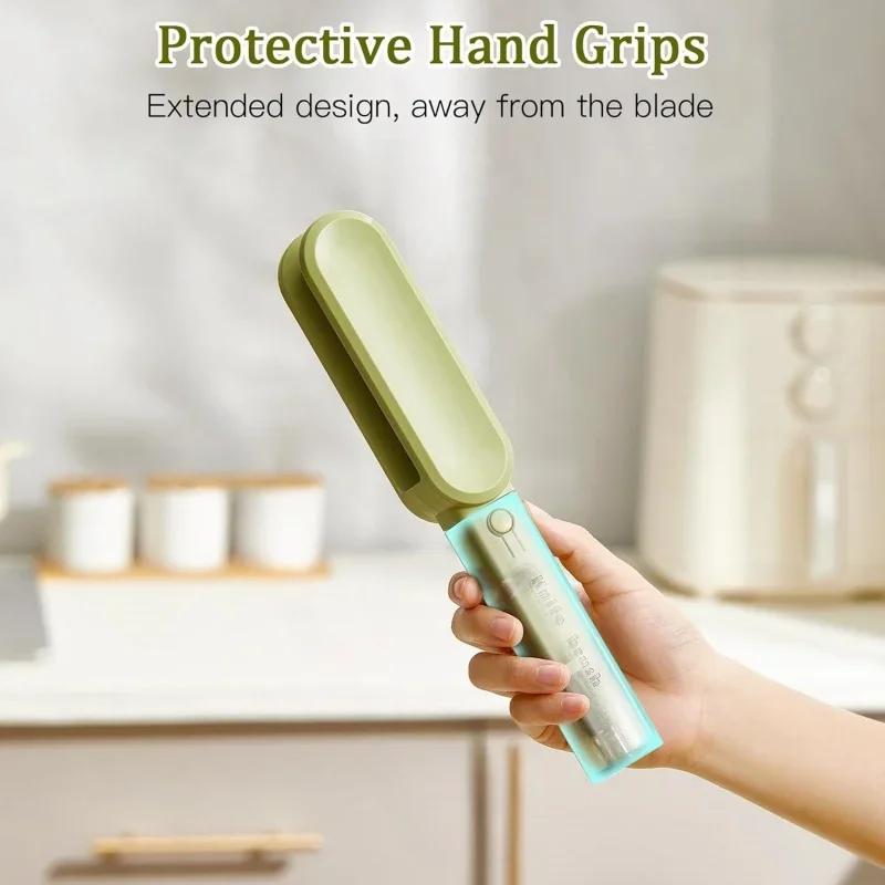 1PC 4 In 1 Knife Washing Brush 2 Colors Double-Sided Brush Kitchen Utensils Chopsticks Forks Cleaning Brush Knife Grinding Tools