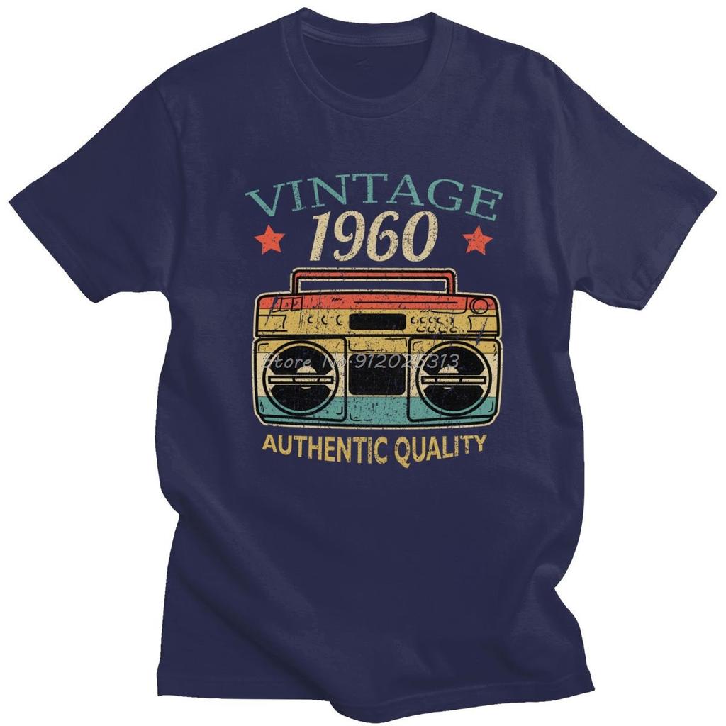 Stylish Mens Vintage 1960 T Shirt Radio Authentic Quality Tee Short Sleeves Roundneck Cotton Tshirt Birthday Gift Tshirt