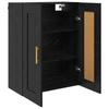 Wall Mounted Cabinet In Black Oak Effect 69.5 X 34 X 90 Cm