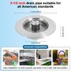 2Pcs Pop Up Sink Drain Strainer Stainless Steel Sink Stopper Hair Catcher 3 In 1 Kitchen Sink Filter Screen for Home Bathroom