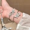 Gradual Change Blue Gravel Butterfly Bracelet Women's Summer Light Luxury Niche High-end Temperament Jewelry Girlfriend Personality Bracelet