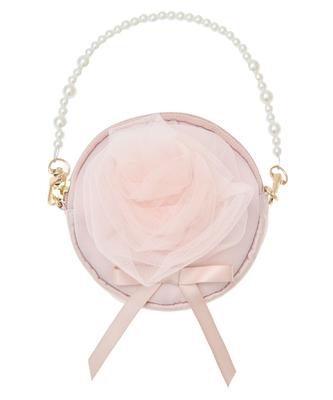 Maison De Fleur Cotton Candy Round Pouch Charm, Women's, Pink Beige