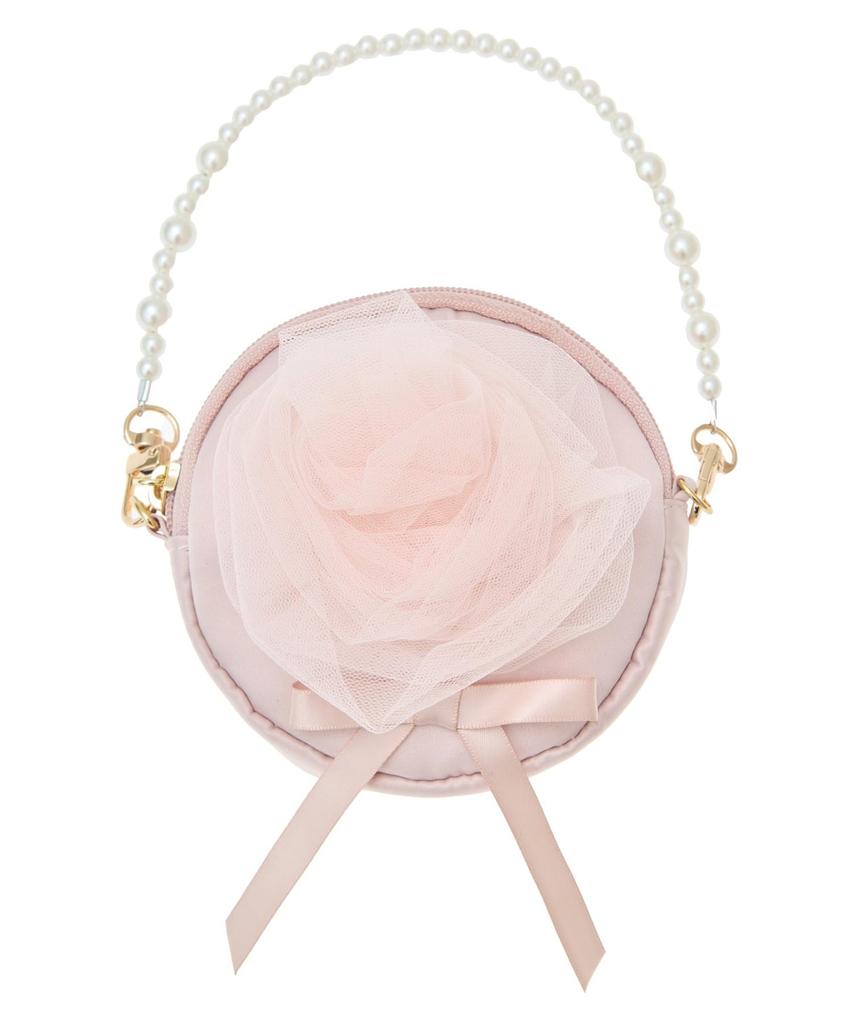 De Charm Cotton Candy Round Pouch Charm for Pink Beige [Maison Fleur] Women,