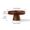 Solid Wooden Tray Appetizer Serving Cake Plate Stand,High Footed,for Fruit Snack Wedding