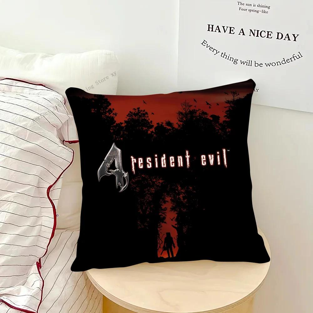 Resident Evil 4 Game Pillow Case Fashion Square Pillowcase Bedroom Sofa Room Ins Decoration Leisure Cushion Cover 40x40