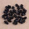 Car 30Pcs 01553-09241 0155309241 Black Nylon Push-Type Bumper Fastener Retainer Clips Rivet Interior Accessories Fit For Nissan