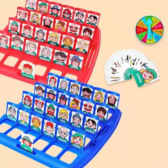 Who Is It Board Game Kids Adults Family Night Classic Guessing Game Portable Travel 2 Players Interactive Tabletop Game Educational Toy