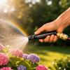 High Pressure Washer Gun Extension Lance with Adjustable Nozzle and Quick Connect Adapters Compatible with Standard Garden Hoses for Outdoor Cleaning
