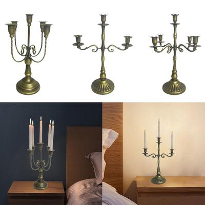 Vintage Candlestick Holder, Decorative Candle Stand for Wedding Bar Bedroom Decor