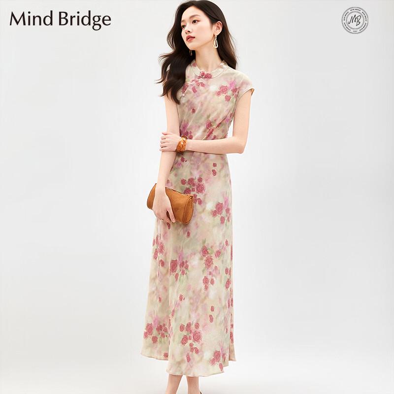 Mind Bridge Women s Elegant Floral Cheongsam Style Dress M/165