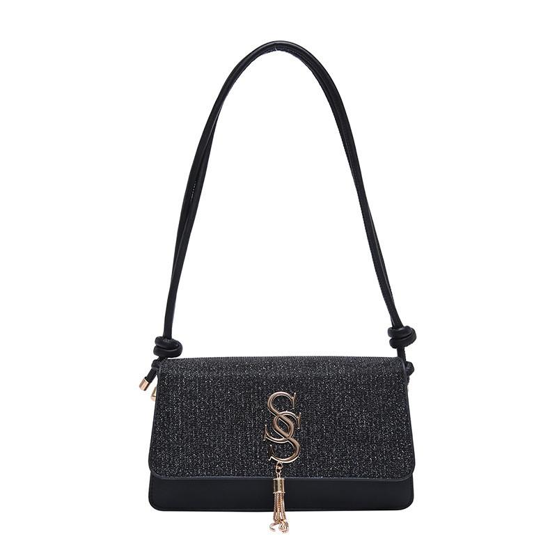 Sleek Inspired Urban Small Square Shoulder Bag With Trendy Tassels And Durable Design
