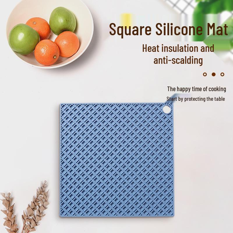 Honeycomb Silicone Placemats: Heat-Resistant, Non-Slip, Easy-to-Clean, Quadrilateral Kitchen Table Mats.