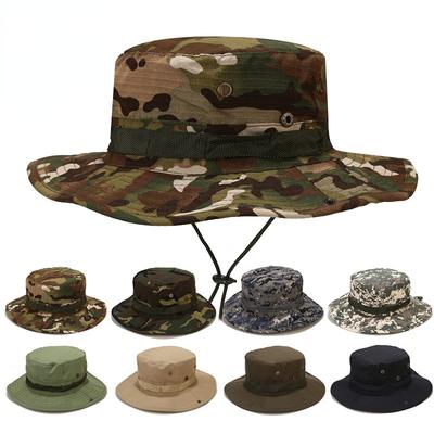 Camouflage Boonie Men Hat Tactical US Army Bucket Hats Military Multicam Panama Summer Cap Hunting Hiking Outdoor Camo Sun Caps