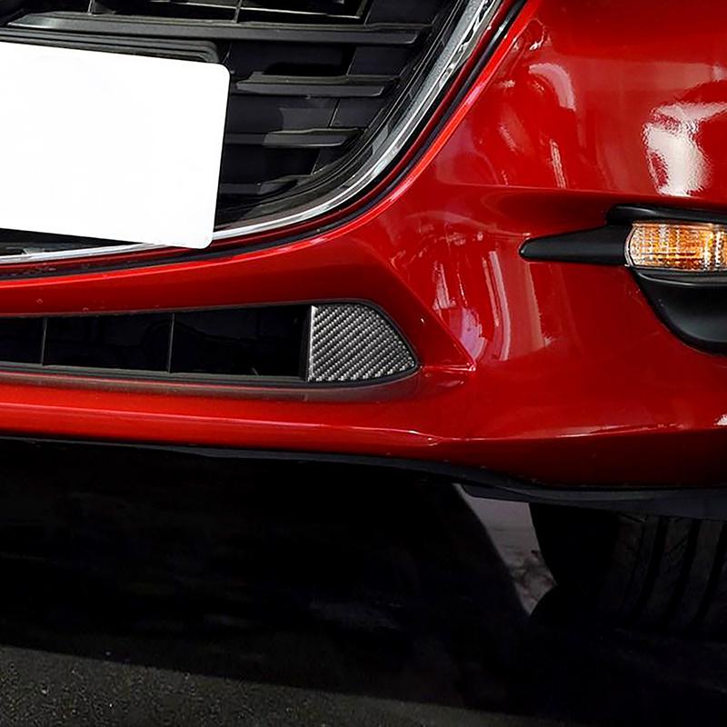 Für Mazda 3 Axela 2017–2018 Real Carbon Frontgrill Grill Aufkleber Abdeckung Trim Auto Innenausstattung Auto Innen