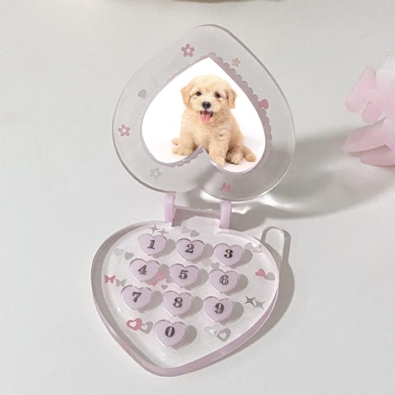 Foldable Phone Silicone Mold Epoxy Jewelry Mold for Resin Casting Keychain Photo Frame Home Decor Heart Pendant Mold