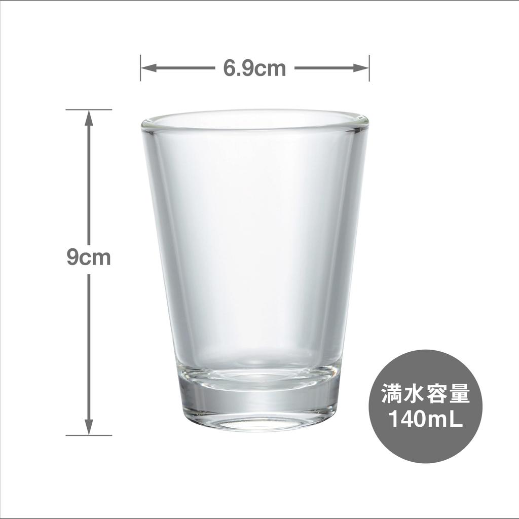 HARIO Set of Made in Heat-Resistant Glasses, 2, 140mL, Heat-Resistant Glass, Stackable, Japan, SGS-1824