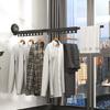 Wall Mounted Clothes Rack Hanging Rail Rod Wardrobe Hooks for Bathroom Balcony