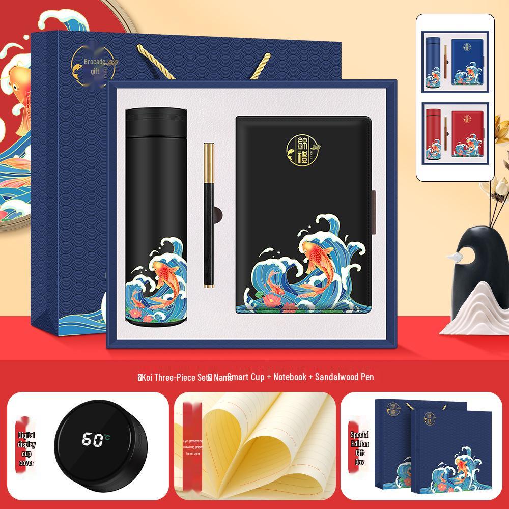 High-End Dragon Boat Festival Thermos Gift Set - Luxurious Business Souvenir for Anniversaries and Events