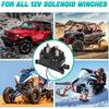 KanSmart Winch Solenoid Relay Contactor 12V 250A Winch Relay Thumb Truck for ATV UTV Boat 4x4 Vehicles 3000-5000lbs Winch with 6 Protecting Caps -