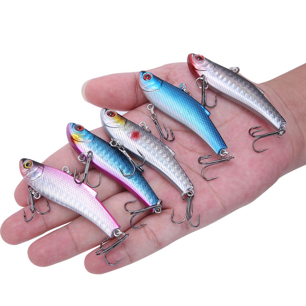 5 pcs 7cm 20g Swimbait Artificial Fishing Lures Hard Baits with Treble Hook Fish Tackle Accessories