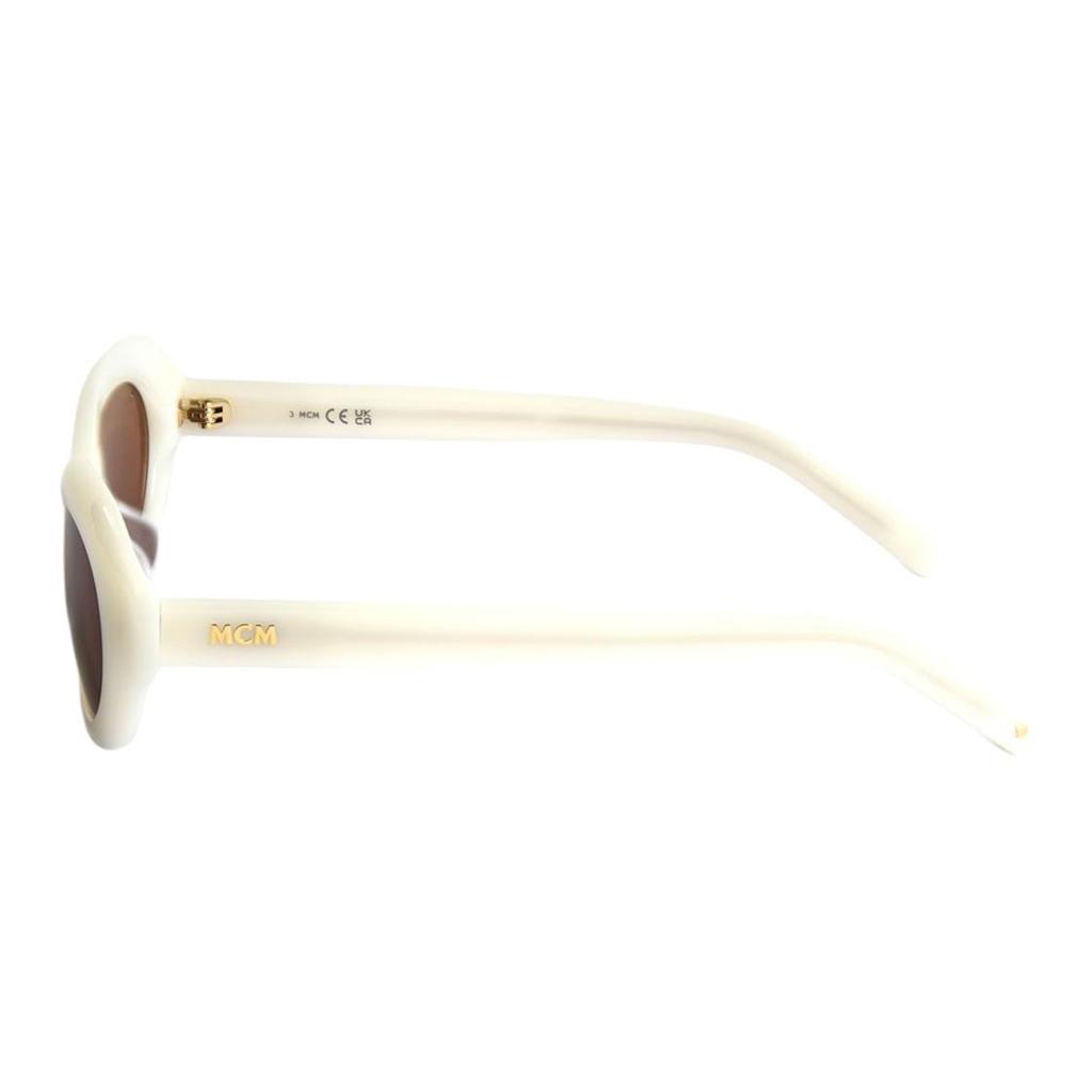 MCM Mirror Leg Side Engraved Logo Irregular Shape Sunglasses Unisex sunglasses Black White Tortoise MCM0037-D
