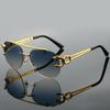 New In Pilot Decor Sunglasses Women's Trendy Vintage Driving Anti UV Shades Fashion Luxury Brand Designer Sun Glasses
